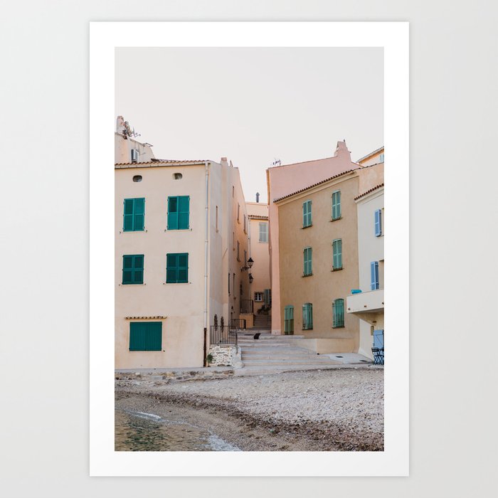 Pastel Houses in Siant-Tropez France | Fine Art Travel Photography Art Print