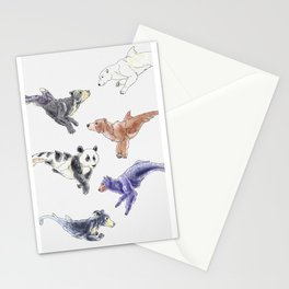 Bear-Shark Watercolor Stationery Cards