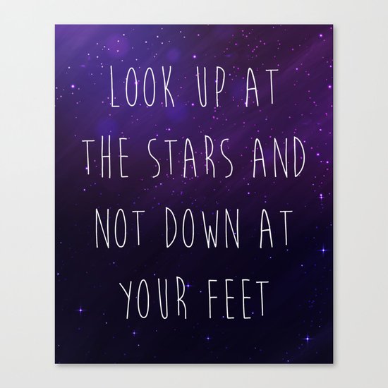 Look Up At The Stars Motivational Quote Canvas Print