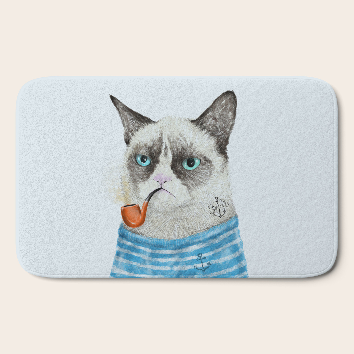 Sailor Cat I Bath Mat By Dogooder Society6