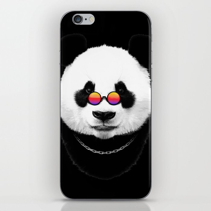 Hippie panda iPhone Skin