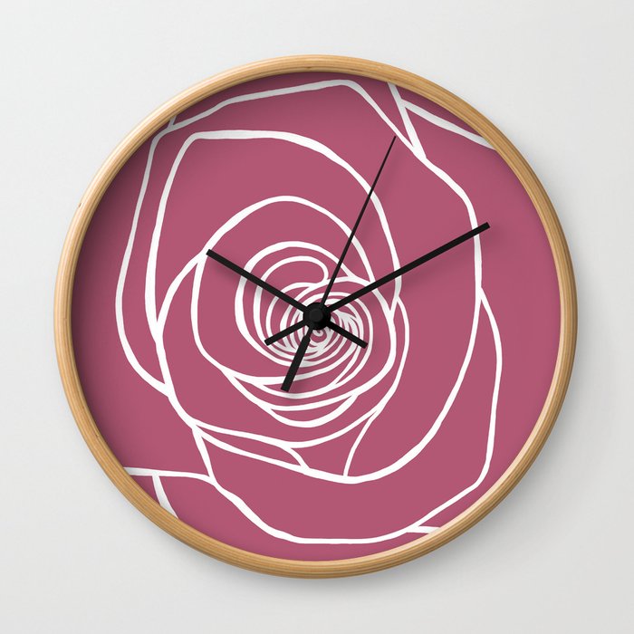 Lipstick Rose Wall Clock