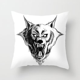 Werewolf Head Throw Pillow