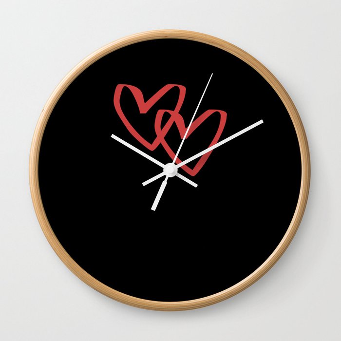 Heart Couple Wall Clock