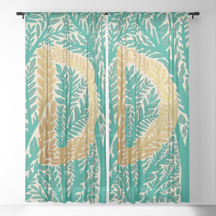 Botanical Metallic Monogram Letter D Sheer Curtain By Samanthadolan Society6 Botanical Metallic Monogram Letter D