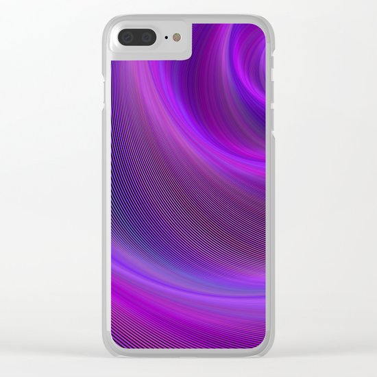 Purple night storm Clear iPhone Case
