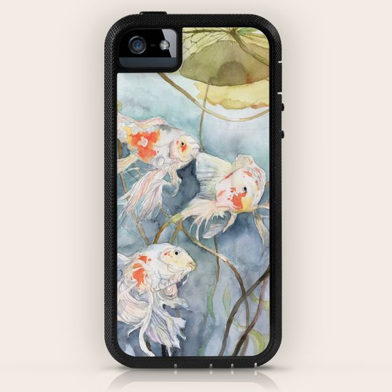 Koi Fish Painting, Underwater Water Lily iPhone Case by ...
