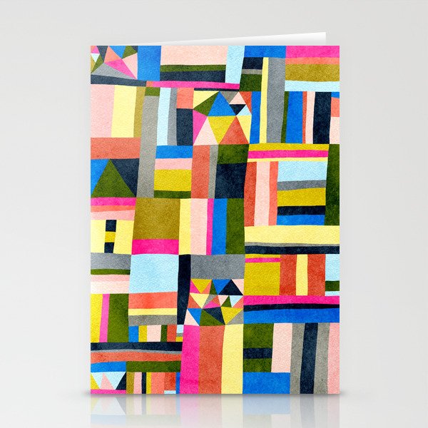 Abstract Village Stationery Cards
