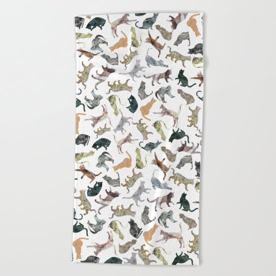 Nature Cats Beach Towel