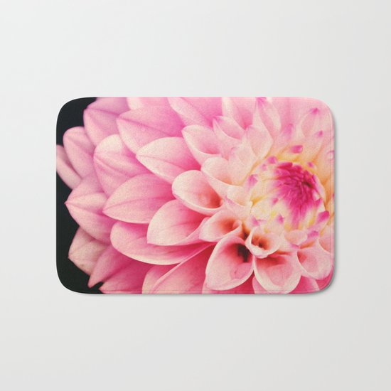 Sweet Pink Dahlia Bath Mat