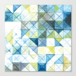 Watercolor abstract Geometric pattern Canvas Print