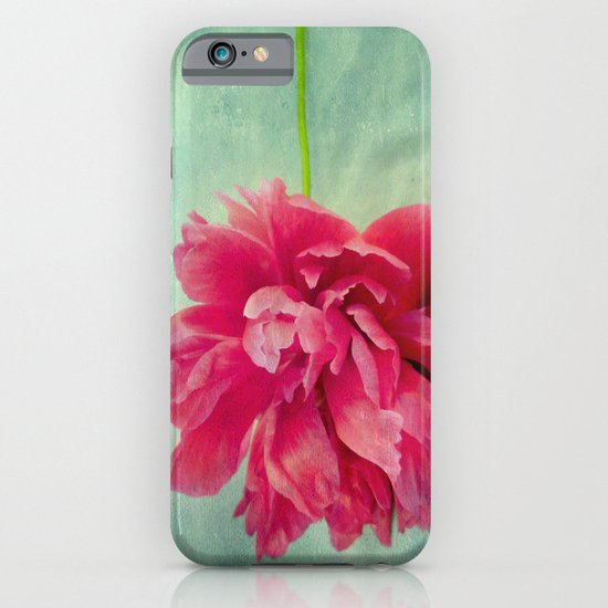 Peony on Blue iPhone & iPod Case