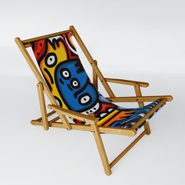 Black Maya Street Art Graffiti Inspired Sling Chair