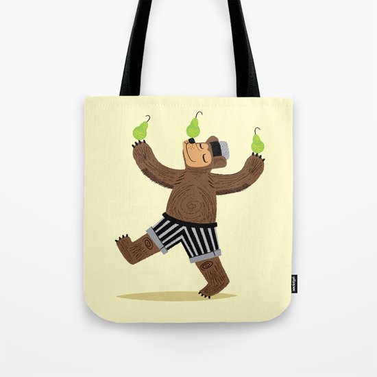 A Bear With Pears Tote Bag