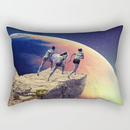 Orange Planet Rectangular Pillow
