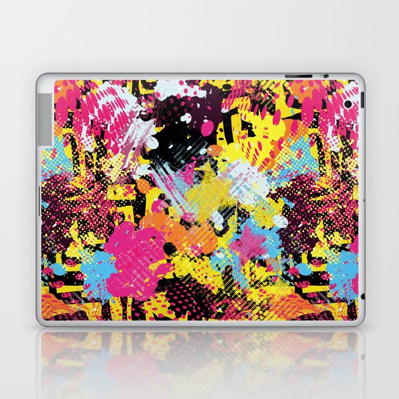 Graffiti bright psychedelic seamless pattern illustration Laptop & iPad Skin