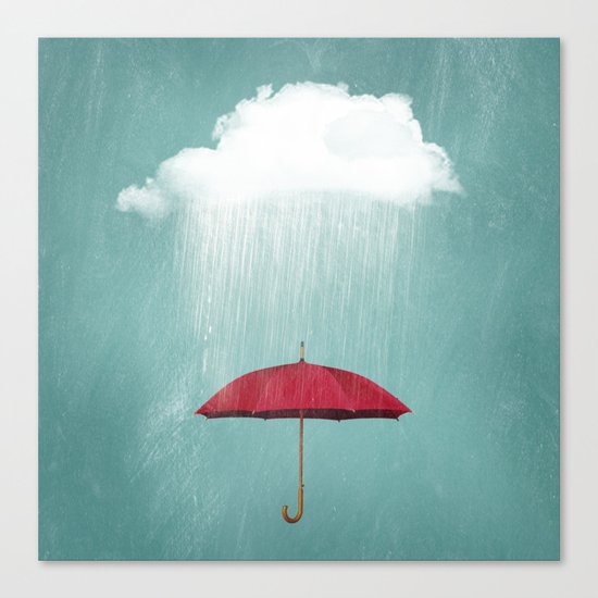 WHITE RAIN Canvas Print