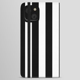 Vertical Black and White Stripes - Lowest Priced iPhone Wallet Case