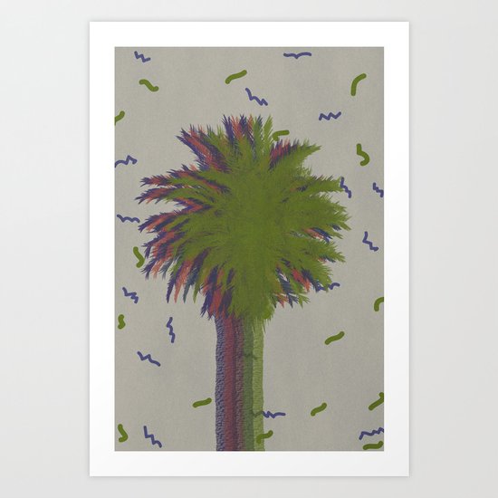 Palm retro Art Print