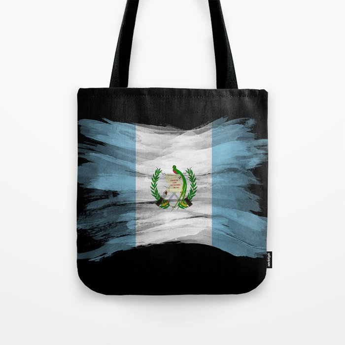 Guatemala flag brush stroke, national flag Tote Bag