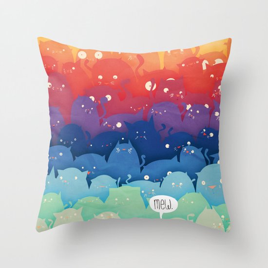 Cats Galore! Throw Pillow by Scott Ulliman Society6
