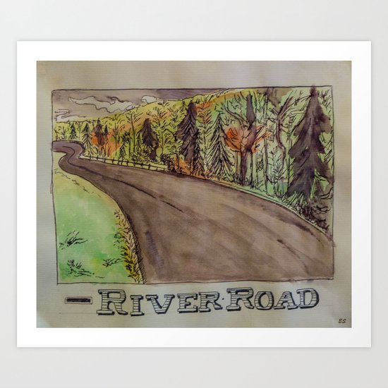 River Road Art Print