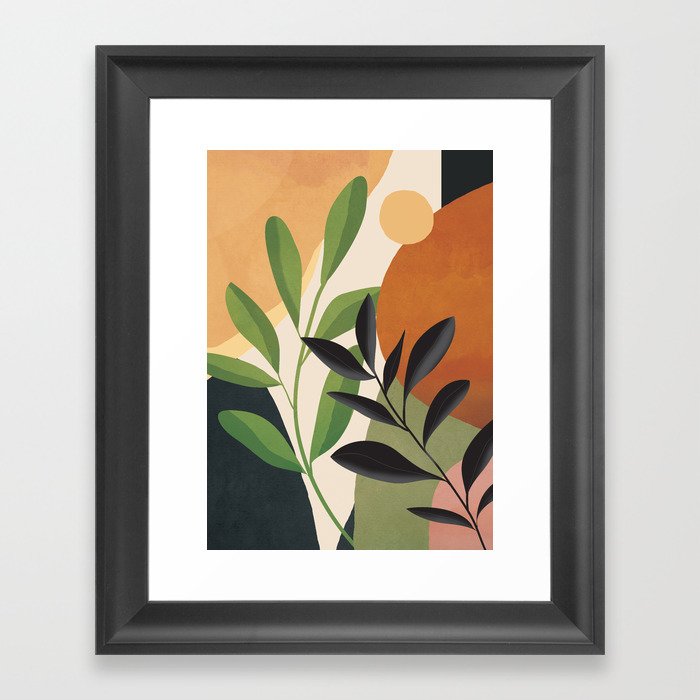 Abstract Sun Rays on the Branches 01 Framed Art Print