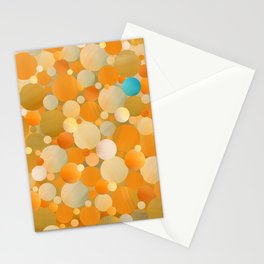 Mosaic Orange And Blue Abstract Circle Art Stationery Card