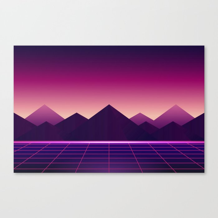 Neon Landscape 3 Canvas Print