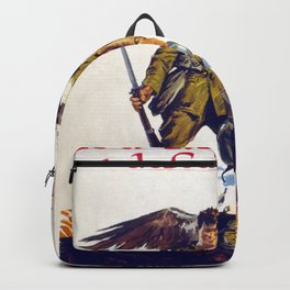 Vintage poster - Stamp Out Venereal Diseases Backpack | Classic, Painting, Cool, Eagle, Colorful, Wpa, Hip, Advertisement, Retro, Vd 