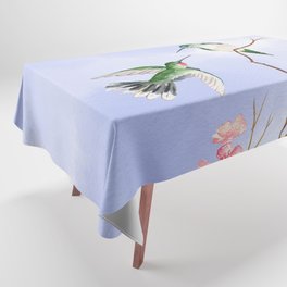 Hummingbird Romance 3 On Blue Sky Background  Tablecloth