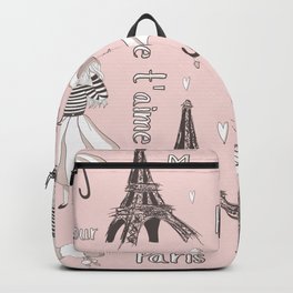 Paris Girl - Pink Backpack