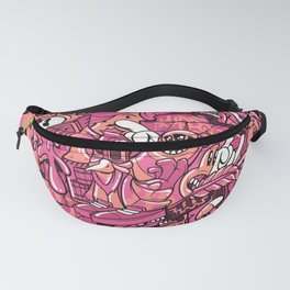 Pager One Character Collage Royal Stain Fanny Pack