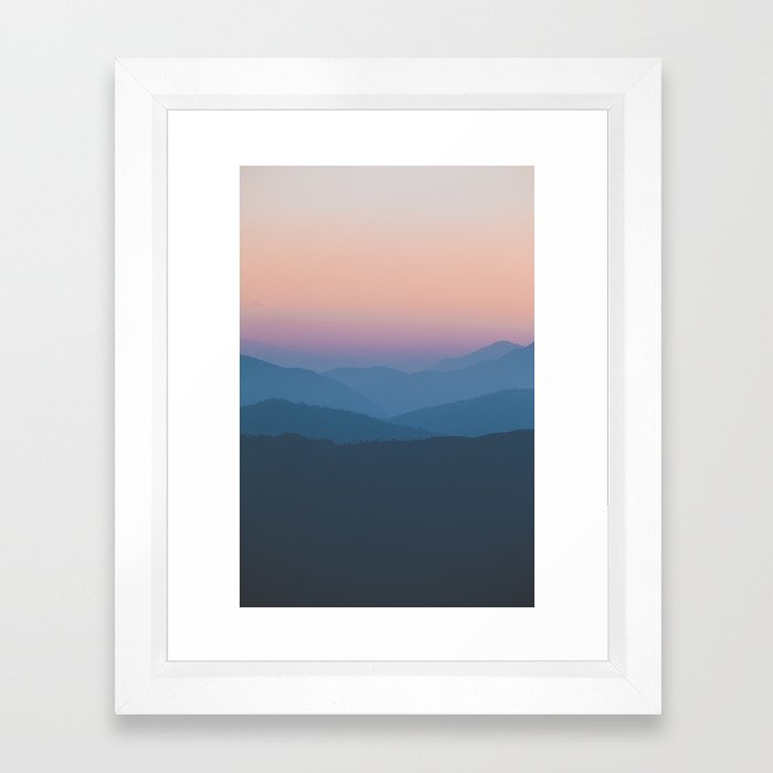 Sunset over Nepal Framed Art Print
