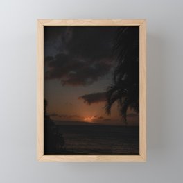 Hawaii Sunset Framed Mini Art Print