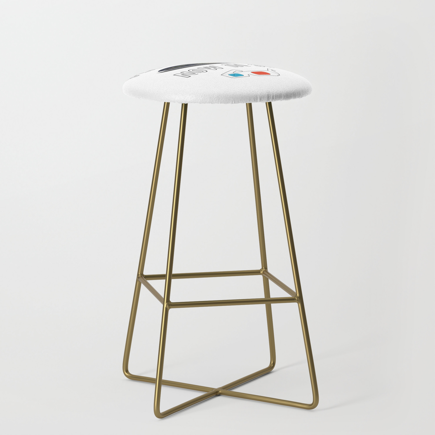 Flat Earth Now In 3d Bar Stool By Marodek Society6