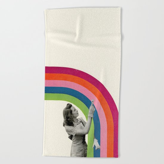 Paint a Rainbow Beach Towel