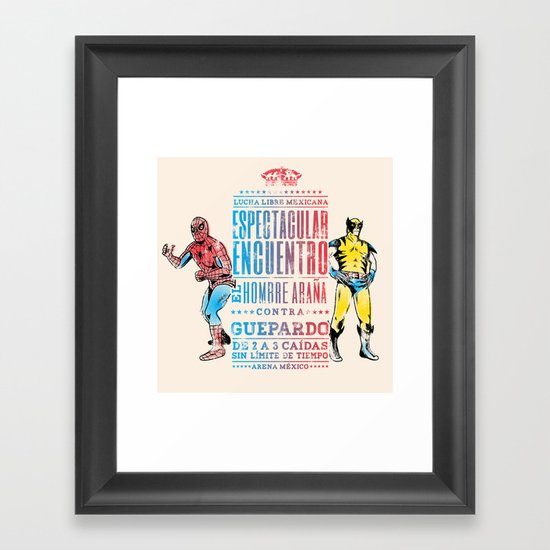 Espectacular Encuentro Framed Art Print