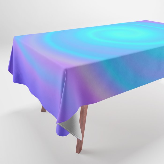 Purple Aqua Gradient Swirl Tablecloth