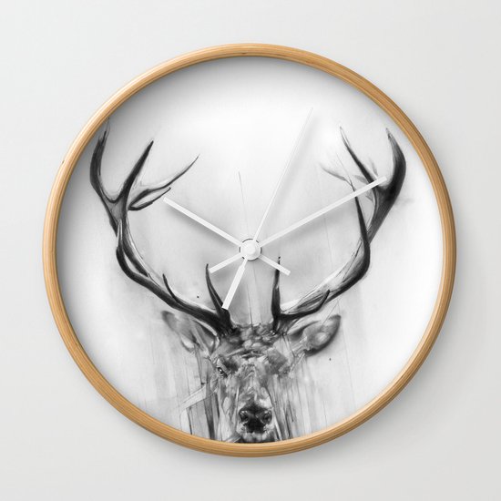 Red Deer Wall Clock