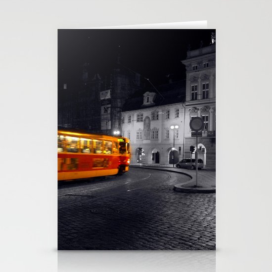 Tram at Night - Colour Composite Stationery Cards