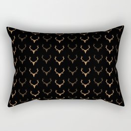 Deer Antler Pattern brown dark mode Rectangular Pillow