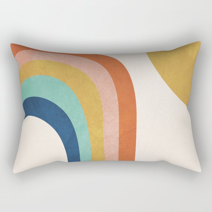 The Sun and a Rainbow Rectangular Pillow
