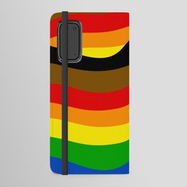 PRIDE Rainbow Flag POC Swirls Android Wallet Case