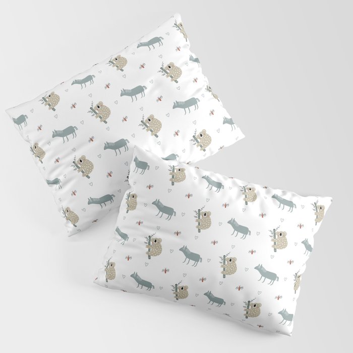 Koala Horse Pattern Pillow Sham