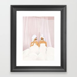 Morning with a friend Framed Art Print