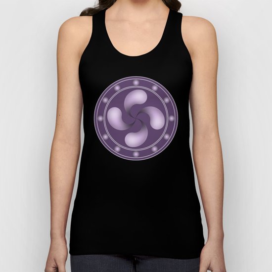 LAUBURU IN PURPLE (abstract geometric symbol) Unisex Tank Top