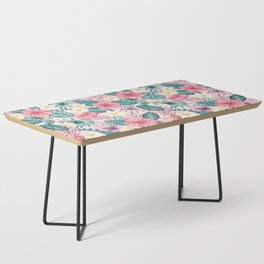 Floral Grunge Colorful Pattern Coffee Table