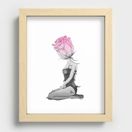 Rose Girl Recessed Framed Print