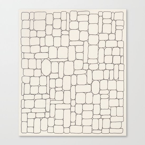 Stone Wall Drawing #3 Canvas Print